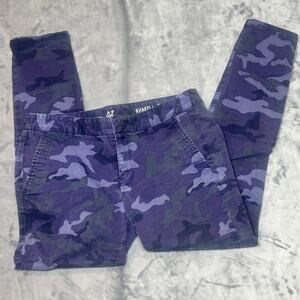 GAP Khakis skinny mini blue camo chino pants sz‎ 2, utility, cotton